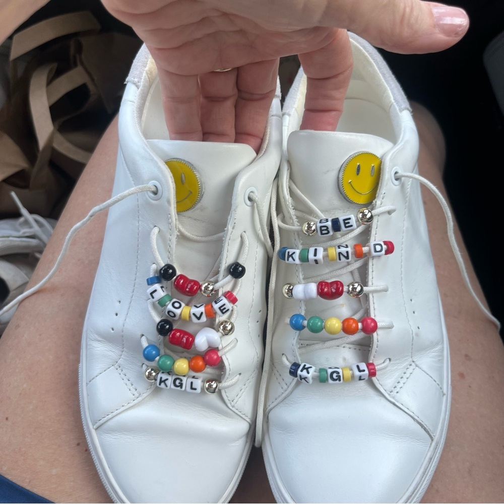 Kurt Geiger White Sneakers with Colorful Beads